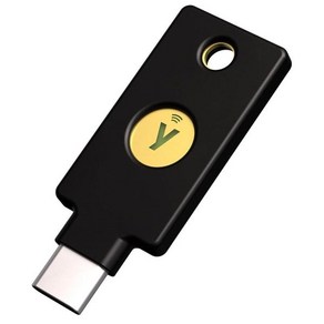 Yubico YubiKey 5C NFC 2단계 인증 USB 및 NFC 보안 키 USBC 포트용 NFC 지원 모바일 장치에서 작동 암호보다 한층 강화된 온라인 계정 보호, 1개