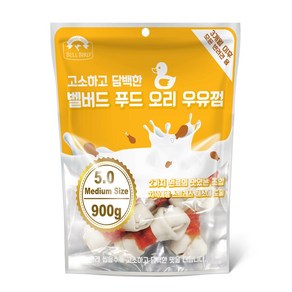 벨버드 반려견 대용량 우유껌 미디엄사이즈, 오리우유껌맛, 900g, 1개