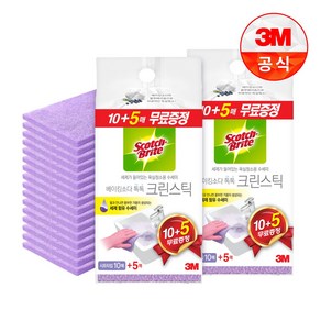 3M 크린스틱 베이킹소다 톡톡 시트타입(수세미형) 30매, 2개, 15개입