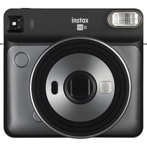 Instax 스퀘어 SQ6 인스턴트 카메라 5가지 촬영 모드 자동 노출 기능이 있는 내장 플래시 블러셔 골드, Gaphite Gay, 1개