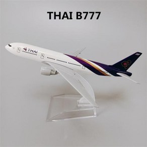 비행기모형 다이캐스트 대한항공 아시아나 루프트한자 에어버스 A340 항공 1:400 스케일 16cm, THAI B777, 1개