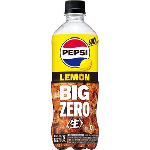 산토리 펩시[생] 빅제로 레몬 BIG ZEROLEMON 탄산음료 PEPSI 콜라 600ml_24병, 24개, 600ml