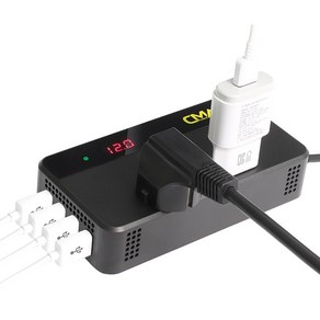 CMA 차량용 인버터 220V 콘센트 12V 시거잭 변압기 USB 멀티소켓 충전기, 1개