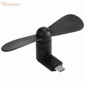 휴대폰 C타입 탈착식 가제트 팬 선풍기 뱅크 파워 팬 USB 미니, Black, 1) Black
