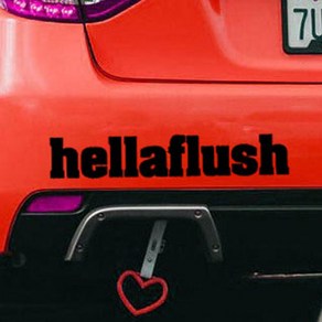 튜닝 브랜드 Hellaflush 스티커 자동차 대형 레터링 데칼스티커, Hellaflush 블랙, 1개