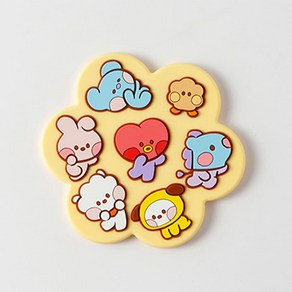 BT21 실리콘 손거울, 옐로우, 1개