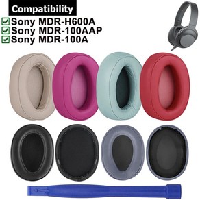 교체 Eapads 귀 패드 쿠션 커버 수리 부품 소니 MDR-100A MDR-100AAP MDR-H600A MDR 100A 100AAP H600A 헤드폰, 2.Moonlight Blue, 1개