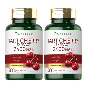 Carlyle Tart Cherry Extract 칼라일 타트 체리 추출물 2400mg 200캡슐 2팩