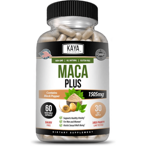 남성 마카 영양제 검정 빨간 노랑 MACA 1505MG 함유 60캡슐 효도 해외 직구, 1개, 60정