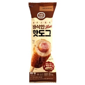 우양 바삭한 핫도그, 1개, 80g