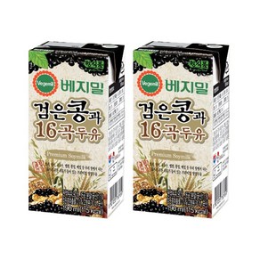 정식품 베지밀검은콩과 16곡두유 190ml 32팩, 32개