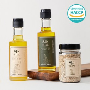 씨앗참기름 해썹 국산 저온압착 참기름 들기름 참깨 180 300ml 선물세트, 4국산 참기름180ml, 180ml, 1개