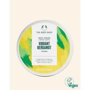 더바디샵 바이브런트 베르가못 바디 크림 200ML BODY CREAM VIBRANT BERGAMOT 18713 은방울꽃향 & 과일꽃향 바디크림, 1개