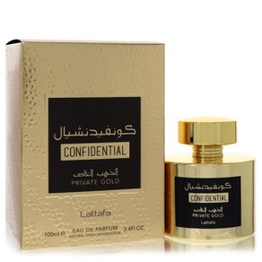 Lattafa Confidential Pivate Gold Eau De Pafum Spay (Unisex) 100 ml fo Men, 100ml, 1개