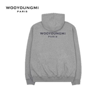 WOOYOUNGMI 우영미 백로고 그레이 후드 티셔츠 W223TS31720G