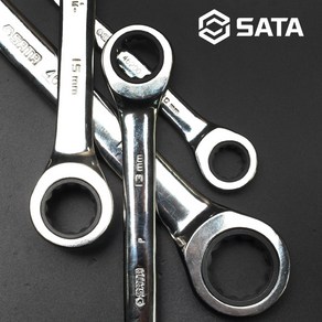 SATA 양구라쳇기어렌치 8mm/10mm 콤비 복스 스패너, 1개