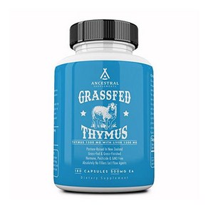 앤세스트랄 서플먼트 목초사육양 흉선 영양제 180알 Non-GMO - 면역력 히스타민 알러지/ Gassfed Thymus, 1개, 180정