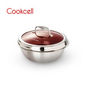 쿡셀 블랙큐브 세라믹 인덕션 IH 가마솥 후라이팬 프라이팬 세트 cookcell 전인화 염경환 홈쇼핑, 가마솥 RED, 22cm, 1개