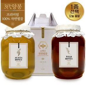 소백산청정농원 100% 자연산 아카시아꿀 2.4kg, 천연 아카시아꿀, 1개