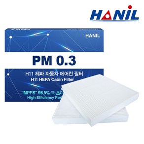 한일 차량용 PM0.3 헤파 11등급 자동차에어컨필터, 1개, HH191