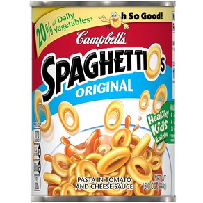 Campbell's SpaghettiOs 통조림 파스타 오리지널 447.9g(15.5온스) 캔, 448g, 1개