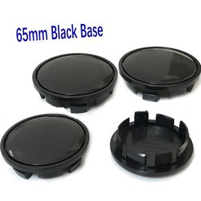 4 개 교체 블랙 실버 68mm 65mm 63mm 60mm 56mm 로고 없음 휠 센터 캡 블랭크베이스 커버 자동차 외부 범용 부품, [07] 65mm Black Cap