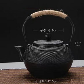 라오농 라오농 스텐주전자 차제구 찻주전자 물끓일 철재 산화 무쇠 티포트 앤티크 포트, 기본, T01-1.2L작은 정자 쇠주전자