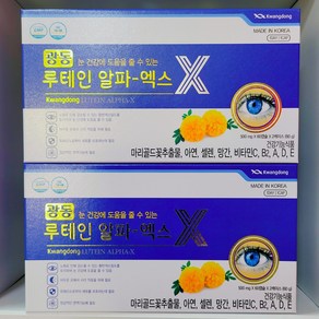 광동 루테인 알파-엑스 120캡슐 x 500mg 4개월분 노안 학생 눈건강 눈영양제, 120정, 1개