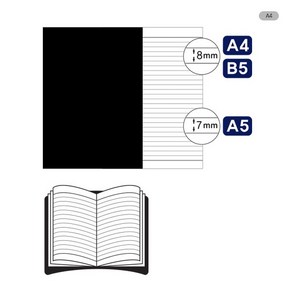 블랙노트 A5 80매 옥스포드, 상세페이지 참조