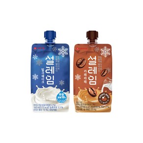 롯데제과 설레임 3종 30개 골라담기 밀크 쿠앤크 까페라떼, 160ml