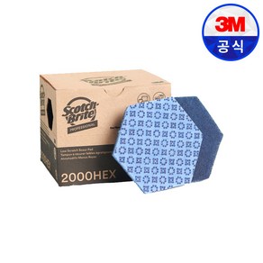 3M 스카치브라이트 2000HEX 육각 양면 스테인리스 플라스틱 다용도 수세미 주방용품, 15개, 1개입