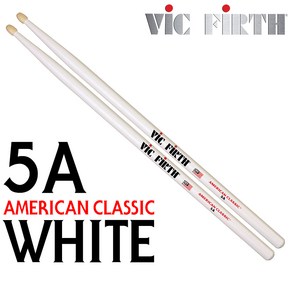 Vic Fith (빅퍼스) 아메리칸 클래식 5A White (우드팁) 드럼스틱 5AW, 1개