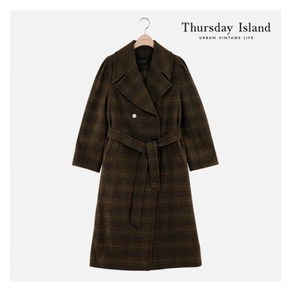 써스데이아일랜드 Thusday Island 더블여밈 체크 코트(T219MCT902W) 275864