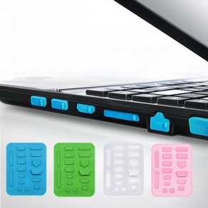 [1+1] 컴퓨터 방진 먼지 이물 포트 투명 플러그 실리콘 PC USB 노트북 마개 커버, 2개
