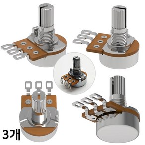 가변저항 볼륨스위치 포텐셔미터 노브 500옴 저항 가변 조절기 완제품 (3개)