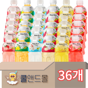 [쿨앤드몰] 모구모구 6종혼합 (리치+요거트+파인애플+망고+사과+딸기), 36개, 320ml