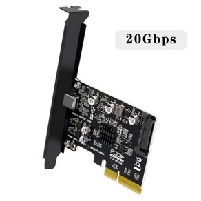 데스크탑 PCIe to C타입 USB 3.2 Gen2 2 20Gbps 드라이브 확장 어댑터 ASM3242 마스터 칩, [01] PH66, 1개