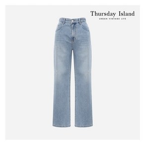 써스데이아일랜드 Thusday Island 플라워 프린트 루즈핏 배기 데님 T226MJE135W