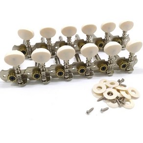 12 Stings Acoustic Guita Tuning Pegs 크롬 도금 기계 헤드 6L 6R 어쿠스틱 기타 악기 액세서리 부품, 01 CHINA, 1개