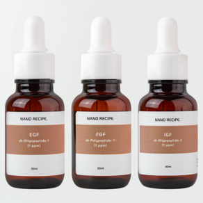 나노레시피 EGF 30ml + FGF 30ml + IGF 30ml 원액 세트, 1개