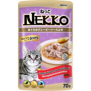 네코 NEKKO 그레이비 참치 토핑 도미 70g 12ea(소), 12개