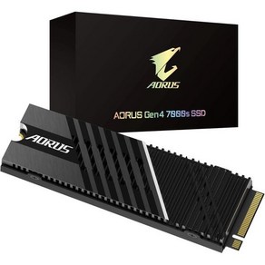 PS SSD 노트북 드라이브 내장 기가바이트 AORUS Gen4 7000s 2TB PCIe 4.0 NVMe M.2 나노카본 코팅 알루미늄 히트싱크 3D TLC NAND S, GP-AG70S2TB- 2TB Gen4 SSD_Heat, 1개