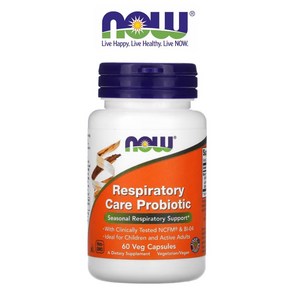 나우푸드 레스피라토리 호흡케어 프로바이오틱 NOW Foods Respiratory Care Probiotic 120억CFU 60정