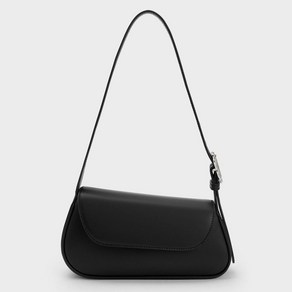 CHARLESKEITH PETRA 페트라 아시메트리컬 프론트 플랩 백 (BLACK)