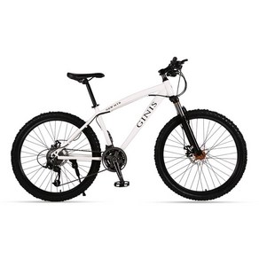 2025년형 MTB 26인치 산악자전거 더블 디스크 브레이크 일체형 자전거, 168cm, 1개, 화이트+21속