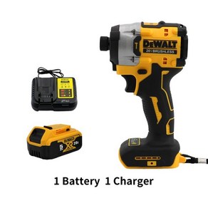 Dewalt 무선 드릴 전기 임팩트 스크루 드라이버 DCF860 전동 공구 배터리 브러시리스 충전식, 03, 01 1 Battey 1 Chage