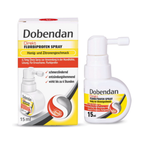 [독일 내수 정품](도벤단)DOBENDAN Direkt Flurbiprofen Spray Honig & Zitrone 15ml