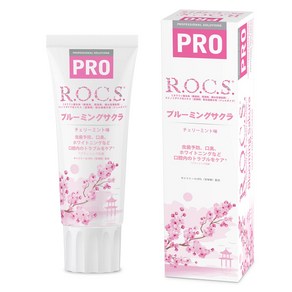 R.O.C.S. 록스 PRO 블루밍 사쿠라[벚꽃 폴리페놀 배합] 효소들이 미백 이빨 94g