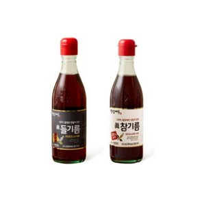 [밥상마루] 참기름 350ml + 들기름 350ml 통깨100%, 1개