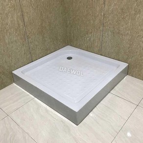 샤워부스 바닥 트레이 발판 샤워실 배수판 캠핑카 욕실, 직사각형 80x100, 1개